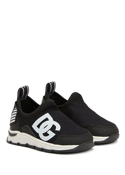 Siyah Beyaz Logo Detaylı Erkek Çocuk Sneaker - Görsel 3