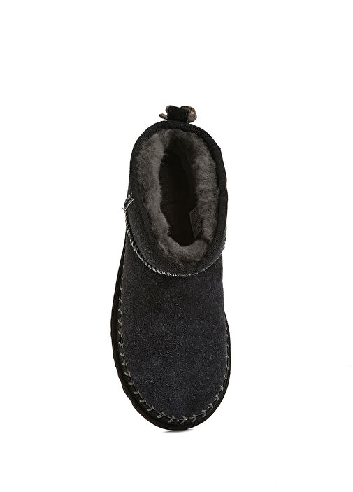 Classic Ultra Mini Biarritz Siyah Çocuk Deri Bot - Görsel 5