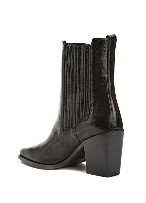 Siyah Kadın Deri Bot - Görsel 4