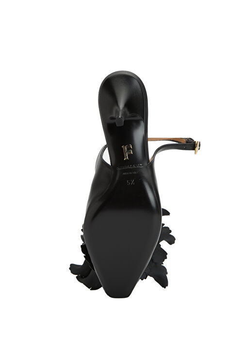 Gema Siyah Deri Topuklu Ayakkabı - Görsel 6