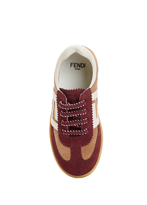 Colorblocked Çocuk Deri Sneaker - Görsel 5