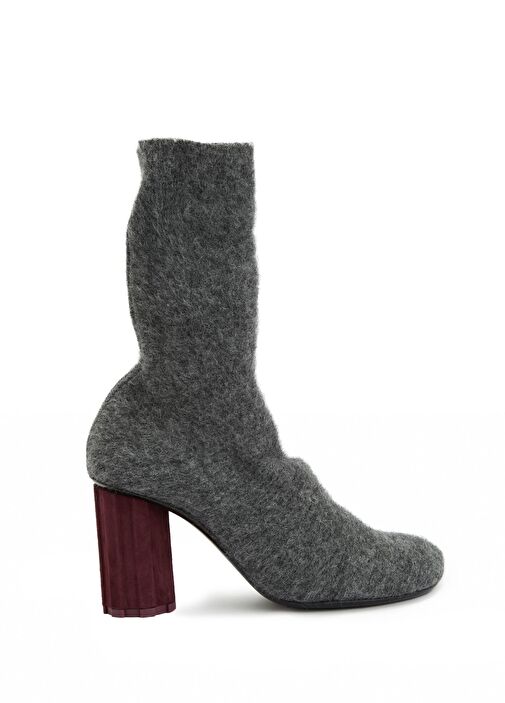 Antrasit Kadın Yün Bot - Görsel 2