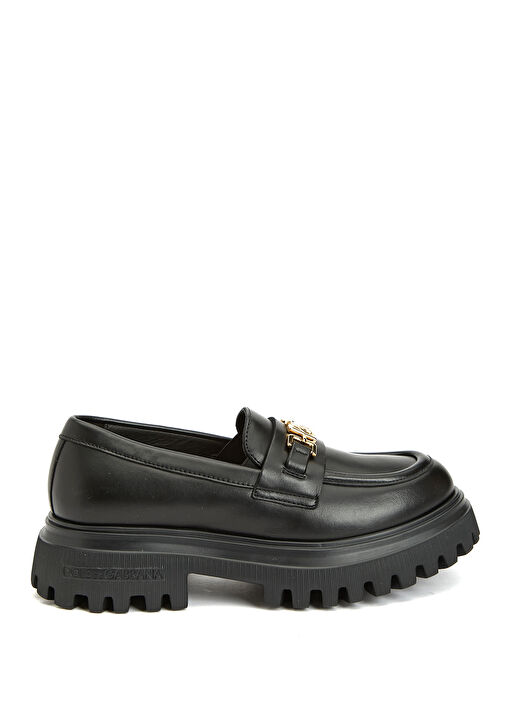 Siyah Kız Çocuk Deri Ayakkabı - Görsel 2