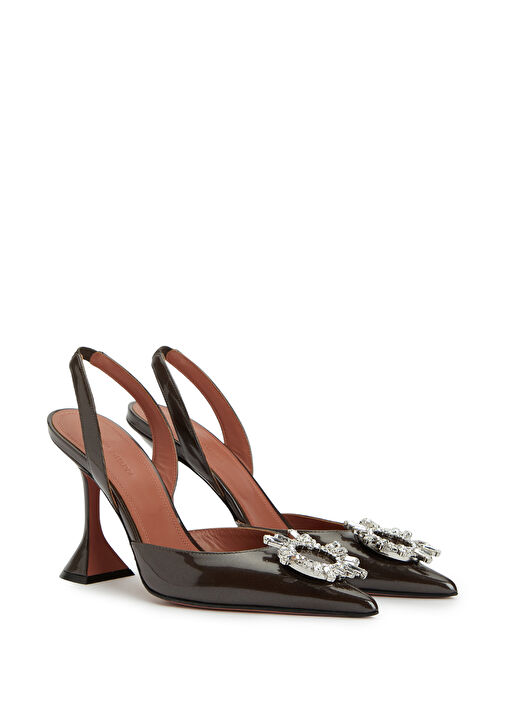 Begum Kahverengi Deri Topuklu Ayakkabı - Görsel 3