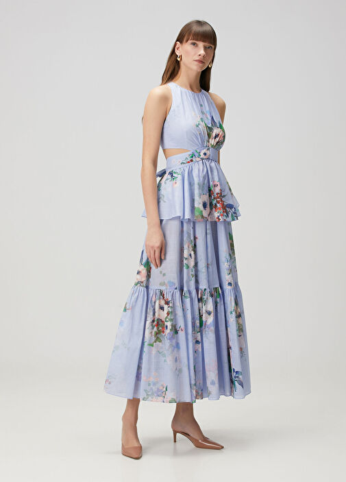 Zimmermann - Everley Blue Floral Maxi Dress