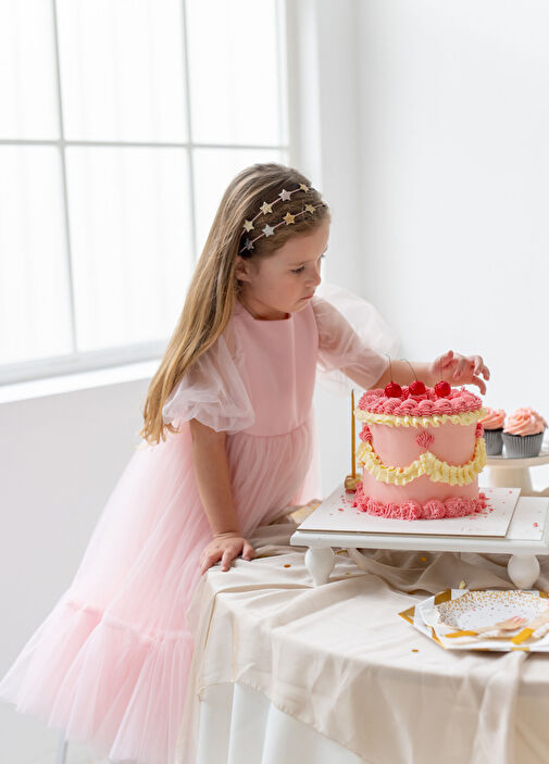 Mini Celebrities - Pink Maxi Tulle Girls' Dress