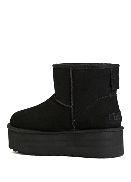 Classic Mini Platform Siyah Kadın Süet Bot - Görsel 4