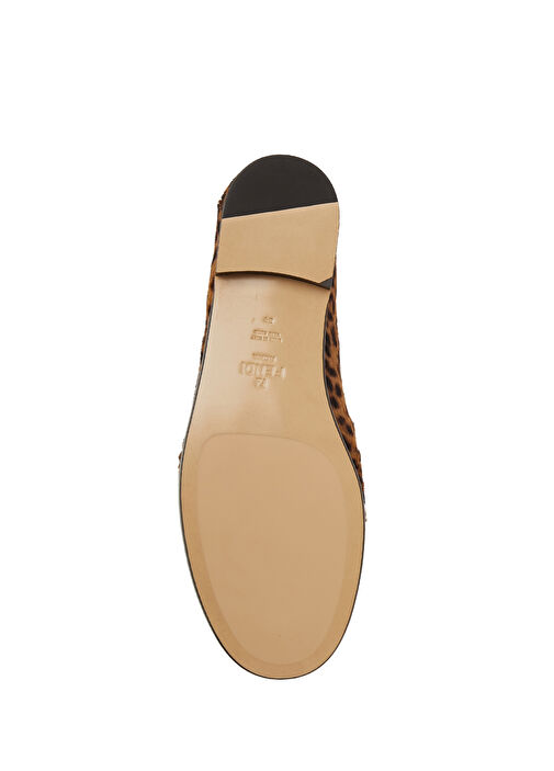 Leopar Desenli Kadın Deri Loafer - Görsel 6