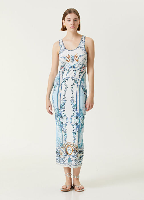 camilla blue and white dress La Divine CC475 Elegant Fitted Embellished Formal Gown – Mia Bella Couture