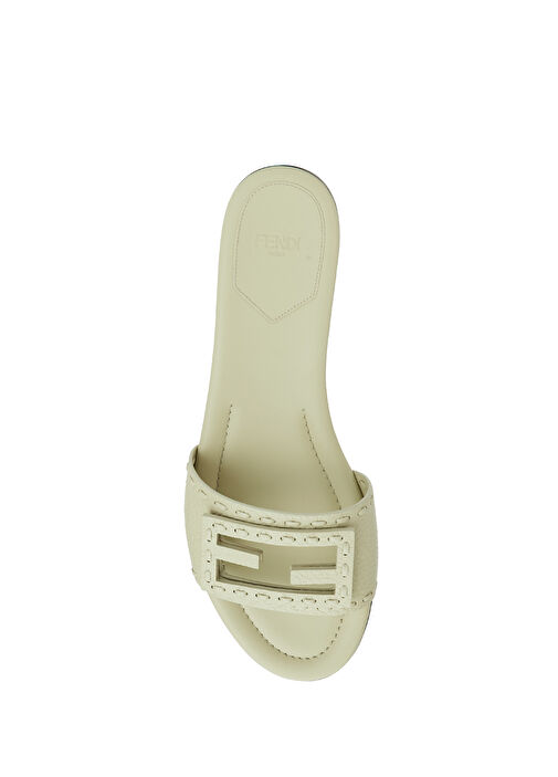 Yeşil Kadın Deri Terlik - Görsel 5