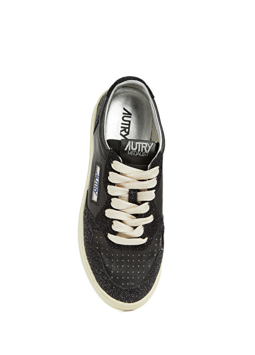 Medalist Siyah Kadın Deri Sneaker - Görsel 5