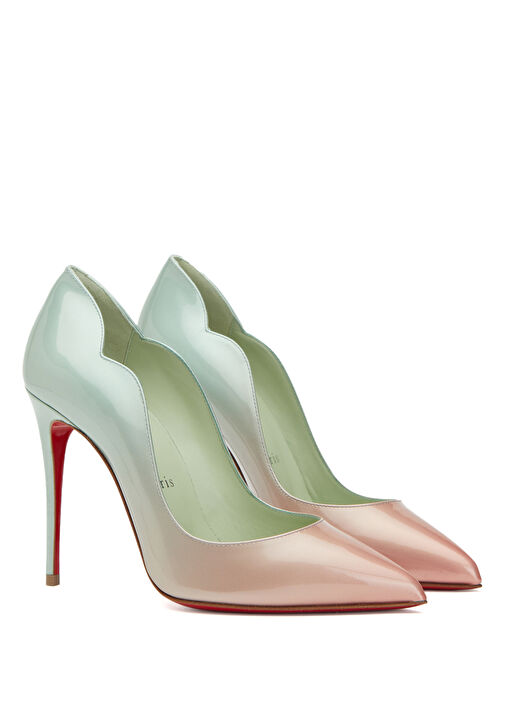 Hot Chick Mercan Turkuaz Deri Stiletto - Görsel 3