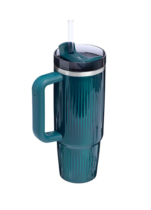 Stanley - Quencher H2 0 Fluted Tumbler Pipetli Termos - Açık Mavi