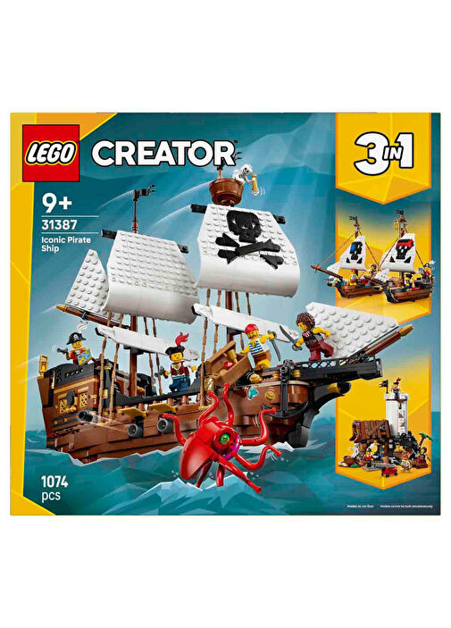 LEGO - Creator 3'ü 1 Arada İkonik Korsan Gemisi 1074 Parça 9+ Yaş