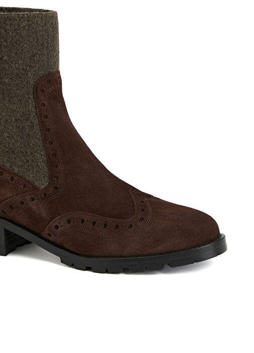 Acı Kahve Kadın Deri Bot - Görsel 7