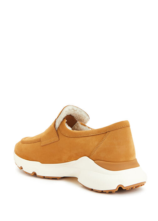 Sporty Taba Kadın Deri Sneaker - Görsel 4