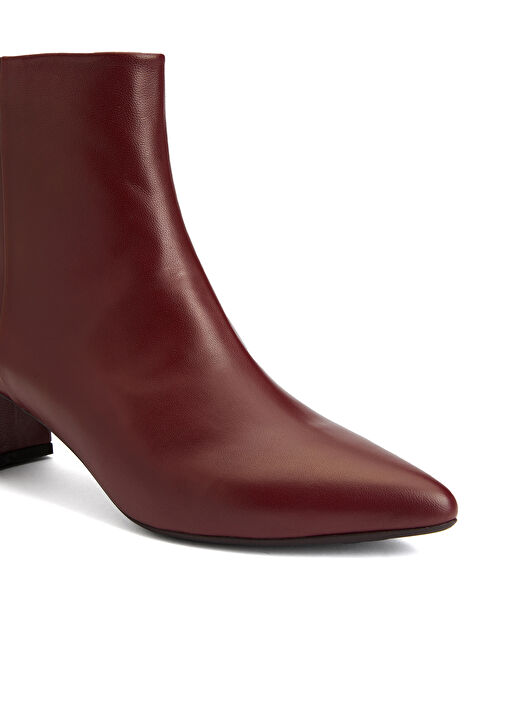 Bordo Kadın Deri Bot - Görsel 7