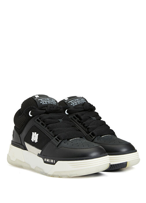 MA-1 Siyah Erkek Deri Sneaker - Görsel 3