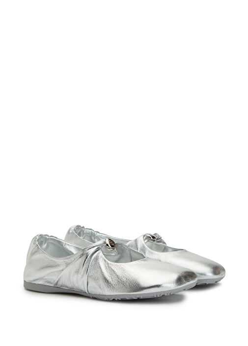 Loewe Loewe Gümüş Pebble Silver Deri Babet | Beymen Gümüş - 3. görsel