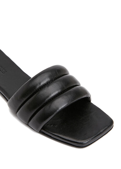 Siyah Kadın Deri Terlik - Görsel 7