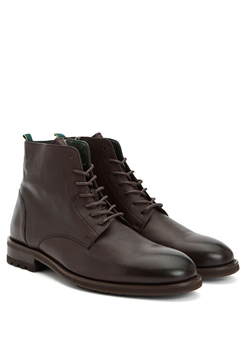 Kahverengi Baskılı Erkek Deri Bot - Görsel 3