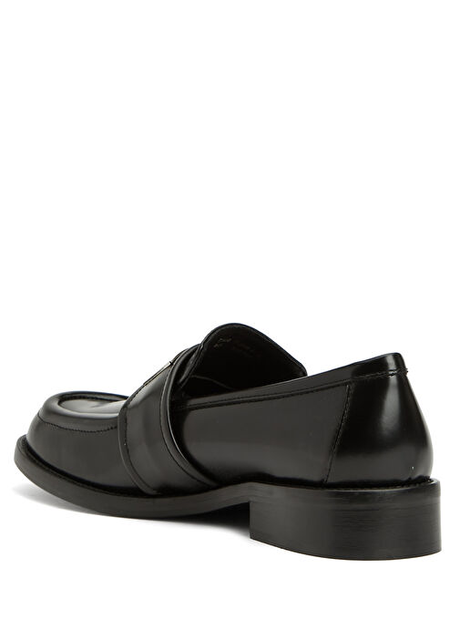 Siyah Kadın Deri Loafer - Görsel 4