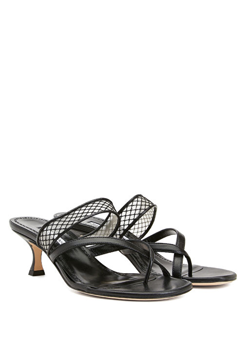 Sulna Siyah Kadın Deri Terlik - Görsel 3