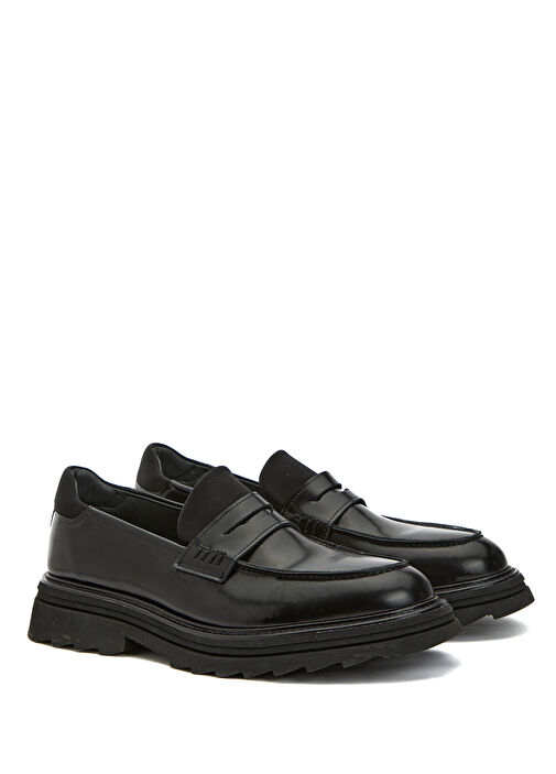 Siyah Erkek Deri Loafer - Görsel 3