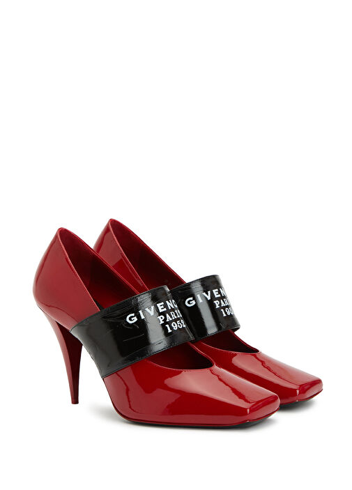 Paris 1952 Kırmızı Rugan Topuklu Ayakkabı - Görsel 3