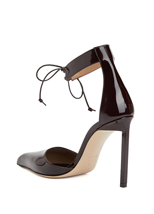 Patent Bordo Deri Topuklu Ayakkabı - Görsel 4