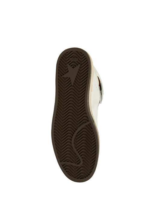 Sky Star Beyaz Bordo Kadın Deri Bilek Boy Sneaker - Görsel 6