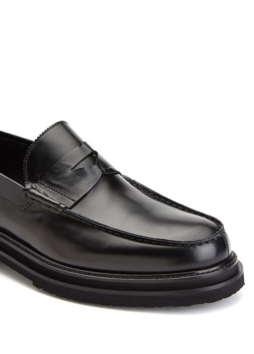 Siyah Erkek Deri Loafer - Görsel 7