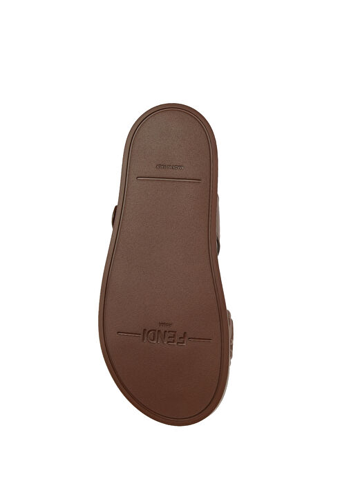 Kahverengi Kadın Deri Terlik - Görsel 6