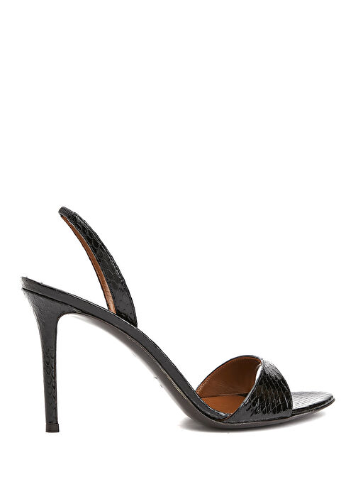 Siyah Kadın Deri Sandalet - Görsel 2