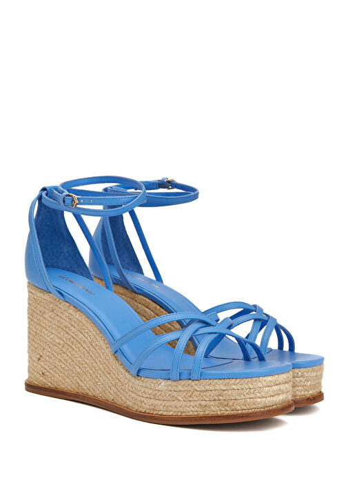 Mavi Kadın Deri Sandalet - Görsel 3