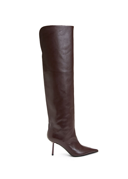 Kahverengi Kadın Deri Çizme - Görsel 2