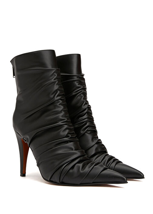 Birdee Ruched Siyah Kadın Bot - Görsel 3