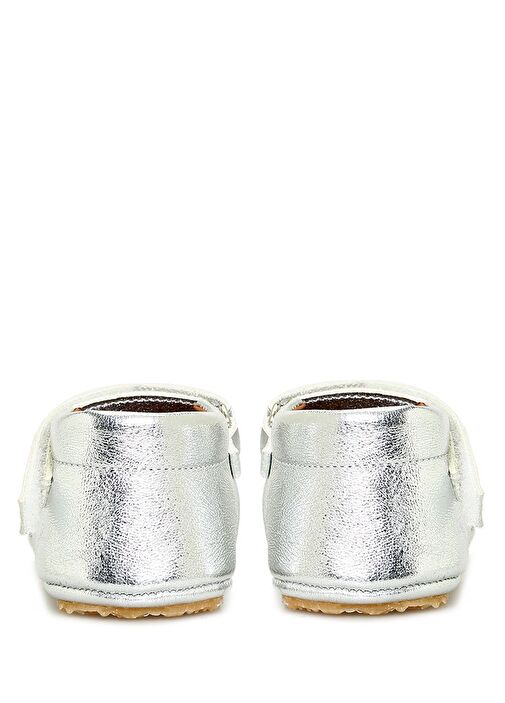 Silver Yıldızlı El Yapımı Kız Bebek Ayakkabı - Görsel 5