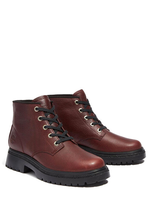 Cambria Valley Bordo Kadın Deri Bot - Görsel 3