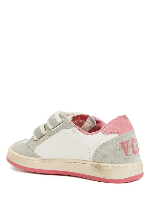Ball Star Beyaz Pembe Çocuk Deri Sneaker - Görsel 4