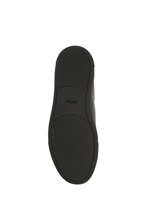 Siyah Erkek Deri Sneaker - Görsel 6