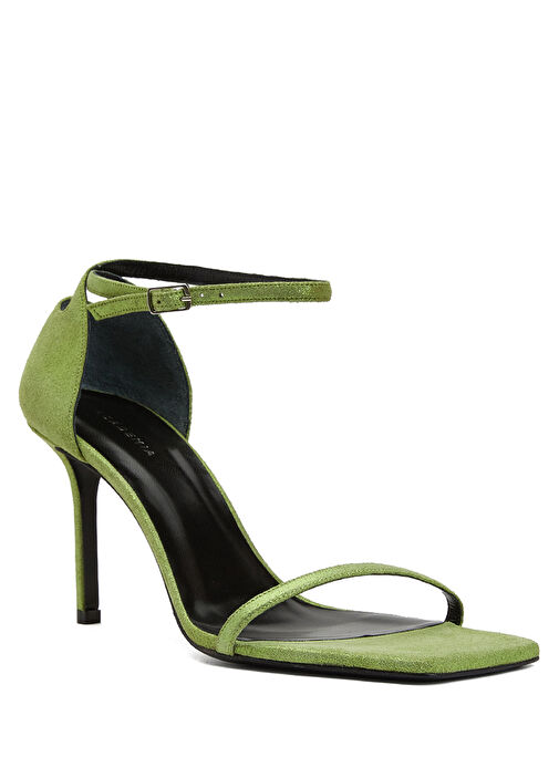 Yeşil Kadın Süet Sandalet - Görsel 3