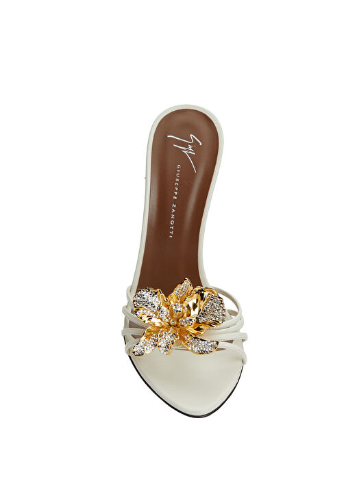 Giuseppe Zanotti Giuseppe Zanotti Beyaz Lintry 90 Grezzo Kadın Deri Terlik Sandalet & Terlik | Beymen Beyaz - 5. görsel