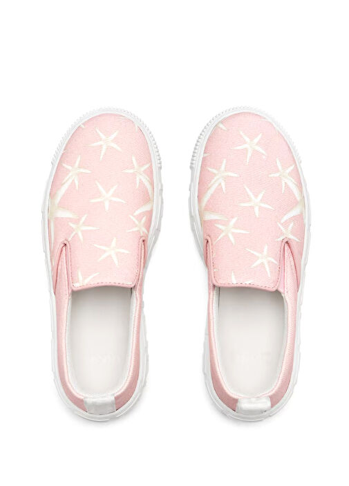 Pembe Yıldız Desenli Çocuk Sneaker - Görsel 4