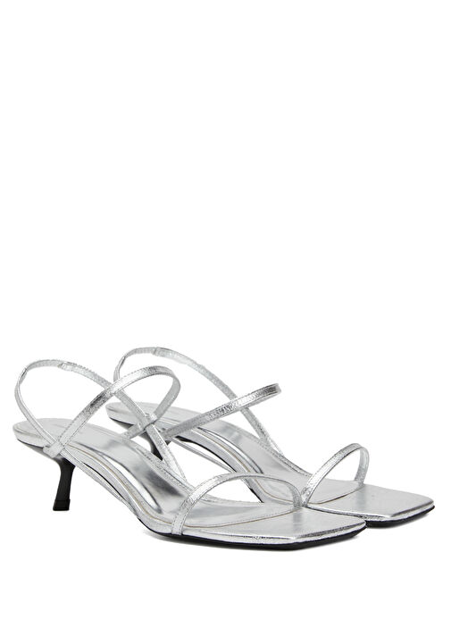 Hilda Silver Kadın Deri Sandalet - Görsel 3