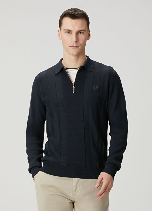 Fred Perry Lacivert Erkek Regular Fit Lacivert Tonal Çizgili