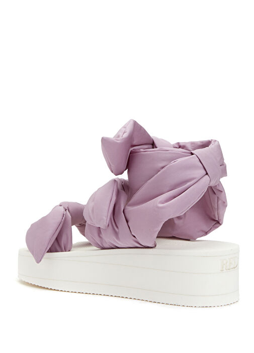 Beyaz Lila Kadın Sandalet - Görsel 4