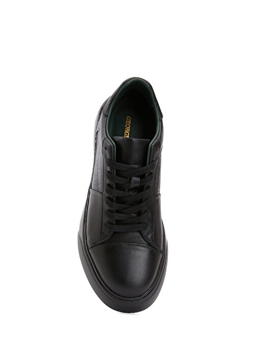 Siyah Kadın Deri Sneaker - Görsel 5