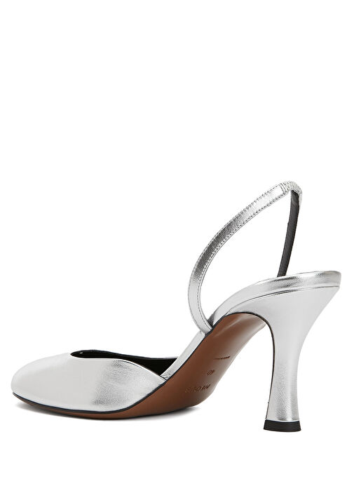 Silver Deri Topuklu Ayakkabı - Görsel 4