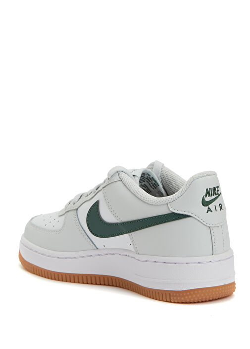 Nike Air Force 1 Siyah Gri Çocuk Deri Sneaker - Görsel 4